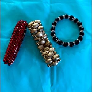 3 Monet stretch bracelets